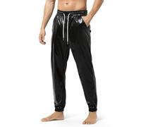 Casey Kevin Pantalon Disco Homme Jogging Métallisé Brillant Paillette Pantalon Costume Homme fêtes Robe année 80
