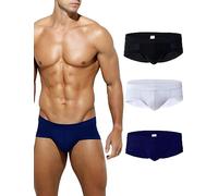 Casey Kevin Slip Homme Modal Lot de 3 Slips Boxer Briefs sous-Vêtements Respirant et Confortable sans Étiquette Sport Taille Basse Slips Homme, XL