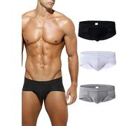 Casey Kevin Slip Homme Modal Lot de 3 Slips Boxer Briefs sous-Vêtements Respirant et Confortable sans Étiquette Sport Taille Basse Slips Homme, M