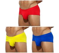Casey Kevin Slip Homme Modal Lot de 3 Slips Boxer Briefs sous-Vêtements Respirant et Confortable sans Étiquette Sport Taille Basse Slips Homme, S