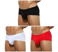 Casey Kevin Slip Homme Modal Lot de 3 Slips Boxer Briefs sous-Vêtements Respirant et Confortable sans Étiquette Sport Taille Basse Slips Homme, M