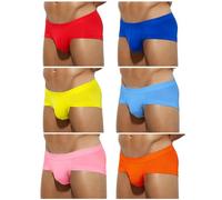Casey Kevin Slip Homme Modal Lot de 6 Slips Boxer Briefs sous-Vêtements Respirant et Confortable sans Étiquette Sport Taille Basse Slips Homme, L