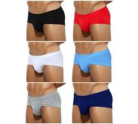 Casey Kevin Slip Homme Modal Lot de 6 Slips Boxer Briefs sous-Vêtements Respirant et Confortable sans Étiquette Sport Taille Basse Slips Homme, L