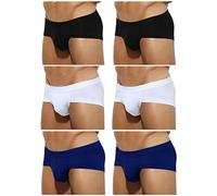 Casey Kevin Slip Homme Modal Lot de 6 Slips Boxer Briefs sous-Vêtements Respirant et Confortable sans Étiquette Sport Taille Basse Slips Homme, M