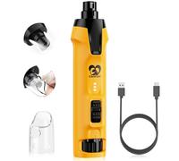 Casfuy Broyeur à ongles pour chien à 6 vitesses - Tondeuse à ongles pour chien puissante à 50 % silencieuse avec double lumières LED et collecteur de poussière et moteur en cuivre de 4,8 V - Lime à