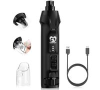 Casfuy Broyeur à ongles pour chien à 6 vitesses - Tondeuse à ongles pour chien puissante à 50 % silencieuse avec double lumières LED et collecteur de poussière et moteur en cuivre de 4,8 V - Lime à