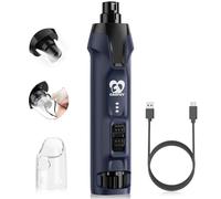 Casfuy Broyeur à ongles pour chien à 6 vitesses - Tondeuse à ongles pour chien puissante à 50 % silencieuse avec double lumières LED et collecteur de poussière et moteur en cuivre de 4,8 V - Lime à