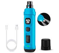 Casfuy Lime à Ongle Chien avec 2 lumières LED - Puissant Coupe-Ongles électrique à 2 Vitesses pour Animaux de Compagnie Outil de meulage Silencieux pour Petits, Moyens et Grands Chiens Chats