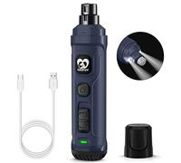 Casfuy Lime à Ongle Chien avec 2 lumières LED - Puissant Coupe-Ongles électrique à 2 Vitesses pour Animaux de Compagnie Outil de meulage Silencieux pour Petits, Moyens et Grands Chiens Chats