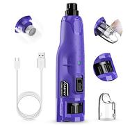 Casfuy Lime à Ongle Chien - Silencieux (45 DB) 6 Vitesses avec 2 lumières LED pour Chiens/Chats de Grande, Moyenne et Petite Taille, Professionnel 3 Ports avec Capuchon Anti-poussière