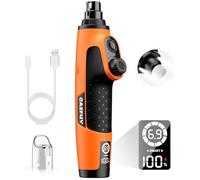 Casfuy Moulin à Ongles Intelligent à 6 Vitesses pour Chien - 50% de Puissance en Plus avec 2 lumières LED silencieuses et Rechargeables pour Chiens et Chats de Petite, Moyenne et Grande Taille