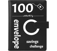 Cash Binder Lot de 100 enveloppes Challenge avec feuilles budgétaires et stylo, format A5, pour bureau, maison, école