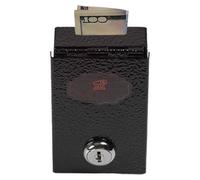 Cash Box With Lock - Portable Tool Toy with Clear Label, Small Money Box for Kids, Boys, Girls, Travel, Home, Indoor Play, Christmas Birthday Gift, Office Use, 4.3x2.2x1.1 inches