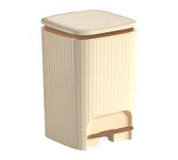 Cash Canette Avec Couvercle - Couverture D'ouverture À Double | Pédale De Pied Calme | Panier Anti-Odeur | Appuyez sur Top Design | Seau Intérieur Amovible | Forme Mince | Mécanisme De