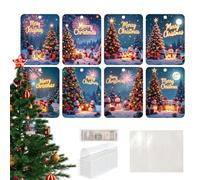 Cash Clip Christmas - 8 Pieces Christmas Tree Decorations Cash Clips,Festive Exquisite Christmas Money Cards for Lovers, Friends