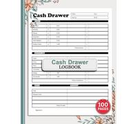 Cash Drawer Logbook: Daily Cash & Coin Count Sheets for Businesses | Register Balancing Tracker | 100 Pages