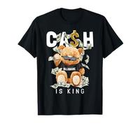 Cash is King Ours en Peluche Urbain sur Une Pile d'argent T-Shirt