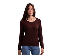 CASH-MERE.CH Pull 100 % cachemire pour femme | Pull col rond 2 fils, Vermillon rouge, M