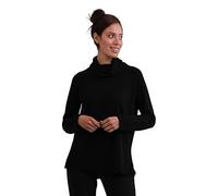 CASH-MERE.CH Pull 100 % cachemire pour femme | Pull col roulé 2 fils, Noir , M