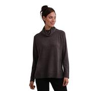 CASH-MERE.CH Pull 100 % cachemire pour femme | Pull col roulé 2 fils, Taupe mélangé., S