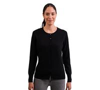 CASH-MERE.CH Pull Cardigan pour Femmes avec Un Col Rond 100% Cachemire
