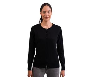 CASH-MERE.CH Pull Cardigan pour Femmes avec Un Col Rond 100% Cachemire