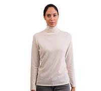 CASH-MERE.CH Pull | Chandail À Col Roulé pour Femmes 100% Cachemire (Blanc, S)