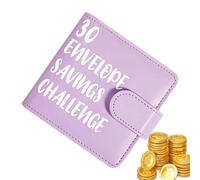 Cash Organizer - 30 Enveloppes Budget Binder, PU Étanche Portefeuille Économiseur d'argent, Boucle Magnétique Planificateur de Coûts | Organisateur de Stockage d'argent Portable Système