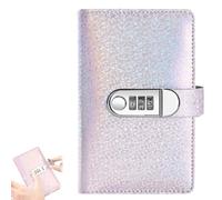 Cash Savings Binder with 3-Digit 100 Envelope Combination Lock, Money Saving Wallet Book, PU Leather Material, Savings Challenge Book for Women Girls (Purple)