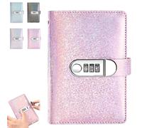 Cash Savings Binder with 3-Digit 100 Envelope Combination Lock, Money Saving Wallet Book, PU Leather Material, Savings Challenge Book for Women Girls (Pink)