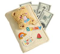 Cash Savings Book, Money Budget Planner, Coin Saver Binder,7.48x4.72 inches,10 Sheet Cute Bear, Cash Tracking, Ideal for Students Kids Family Adults School Travel Workplace Use