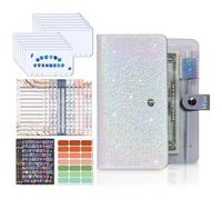 Cash Stuffing Budget Binder - Colorful Planner With Zipper Envelopes Set | Budgeting Saving Usage Finance Tracking System, Money Management Tool Stickers Included Durable Reusable Design Organization
