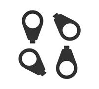 CashBeat Lot de 4 boutons de guitare noirs, plaques indicatrices de pointeur, contrôle de guitare électrique de 3/8", rondelles de 9,7 mm de diamètre, compatibles avec Gibson Les Paul Parts, Nickel