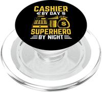 Cashier by Day Superhero by Night PopSockets PopGrip pour MagSafe