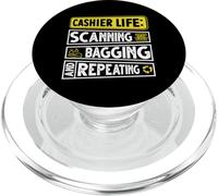 Cashier Life Scanning Bagging and Repeating PopSockets PopGrip pour MagSafe