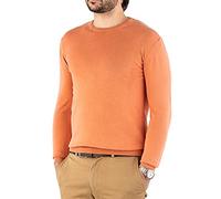 Cashmere Zone - Pull Homme Coton Égyptien Col Rond, Tricot Léger et Doux Made in Italy, Manches Longues Style Décontracté Chic