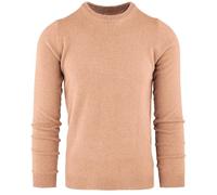 Cashmere Zone - Pull Homme Hiver en Cachemire et Laine, Tricot Chaud Col Rond, Maille Fine Italienne à Manches Longues(L, Beige)