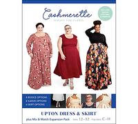Cashmerette Patterns Upton Robe et jupe Plus Mix and Match, blanc