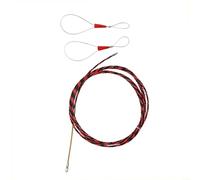 CashMuch 1 guide de fil pour installation de câble d'électricien dans les vides de plafond, tête en acier lisse, rouge et noir, 5 mm (5 m)