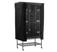 CashMuch 1 housse de cage à oiseaux pour grandes cages - Pare-soleil opaque avec panneau avant réglable - Matériau Oxford 210D - Lavable en machine - Protection anti-poussière pour dormir - 69 x 104 x