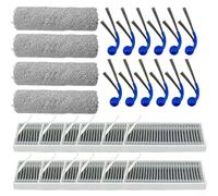 CashMuch Accessoires pour Ecovacs T80 et pour Yeedi pour M14 Plus pour aspirateurs robots Omni, comprend des chiffons à roulettes, des brosses latérales inclinées et des filtres à poussière, lot de 14