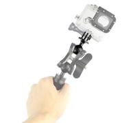 CashMuch Adaptateur de boule de caméra d'action de plongée, joint à rotule de 2,5 cm avec support de lampe de remplissage, alliage d'aluminium pour photographie sous-marine