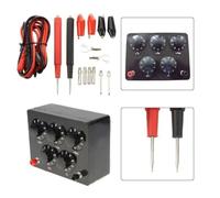 CashMuch Boîte de résistance réglable de décennie, résistance variable de 0 à 9999,9 Ω avec fils de test, 1 W, pas de 0,1 Ω, matériau ABS, pour test et étalonnage