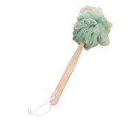 CashMuch Brosse de douche à long manche avec luffa pour frotter le dos, design incurvé pour un accès facile, trou de suspension hygiénique, 35,6 x 12,7 cm