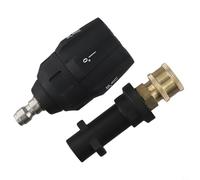 CashMuch Buse de pulvérisation 5 en 1 pour nettoyeur haute pression Karcher et adaptateur à connexion rapide de 6,35 mm, embouts multi-angles pour K2/K3/K4/K5/K6, accessoire de nettoyage en acier