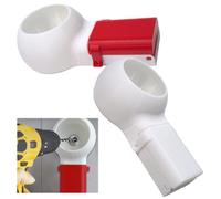 CashMuch Collecteur de poussière avec guide et interface bouteille d'eau pour forage bois, pierre et métal, rouge et blanc