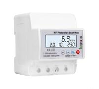 CashMuch Compteur d'énergie intelligent monophasé pour application Tuya AC 110 V 220 V 100 A Moniteur d'alimentation numérique kWh avec boîtier en ABS flamme et écran HD