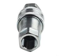 CashMuch Connecteur d'accouplement hydraulique ISO A à dégagement rapide NPT Filetage NPT Véhicule de construction forestière Outil industriel en acier au carbone 1 ensemble (NPT-1/2)