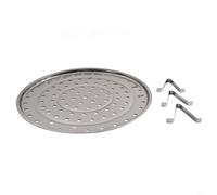 CashMuch Cuiseur vapeur en acier inoxydable perforé multi-usages avec plaque de cuisson à la vapeur à trois pieds avec plaque de raviolis plusieurs tailles