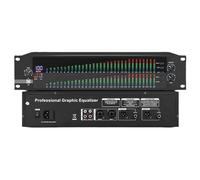 CashMuch Double égaliseur graphique numérique 31 bandes avec écran LCD et contrôle USB pour scène, studio et systèmes audio à domicile